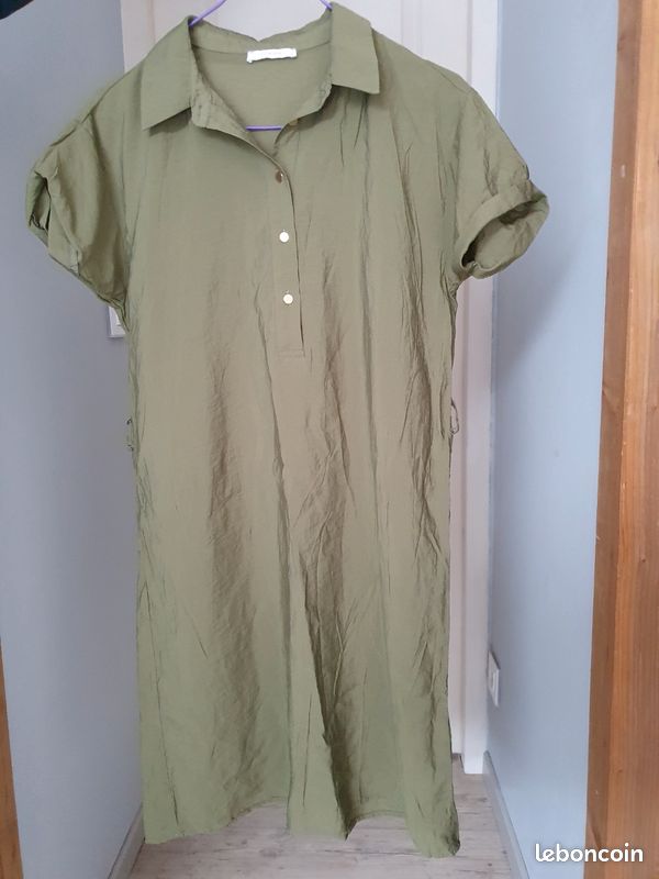 Robe d été vert kaki (image 3)