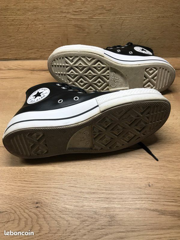 Converse Plateforme Noire T38 Chaussures