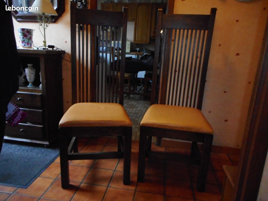6 belles chaises en chêne massif (image 2)