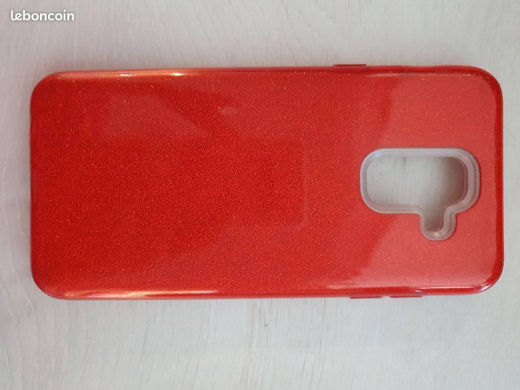 Coque rouge paillettes pour smartphone téléphone portable (image 5)