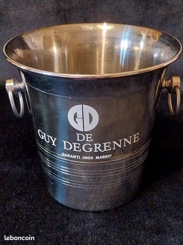 Seau à Champagne Guy Degrenne En Inox, Avec Poignée, Fabriqué En France, Occasion