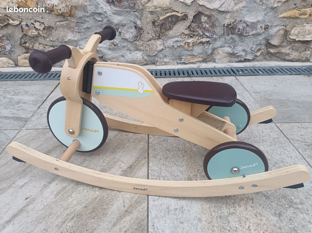 Tricycle en à bascule en bois évolutif Janod 40 euros Jeux