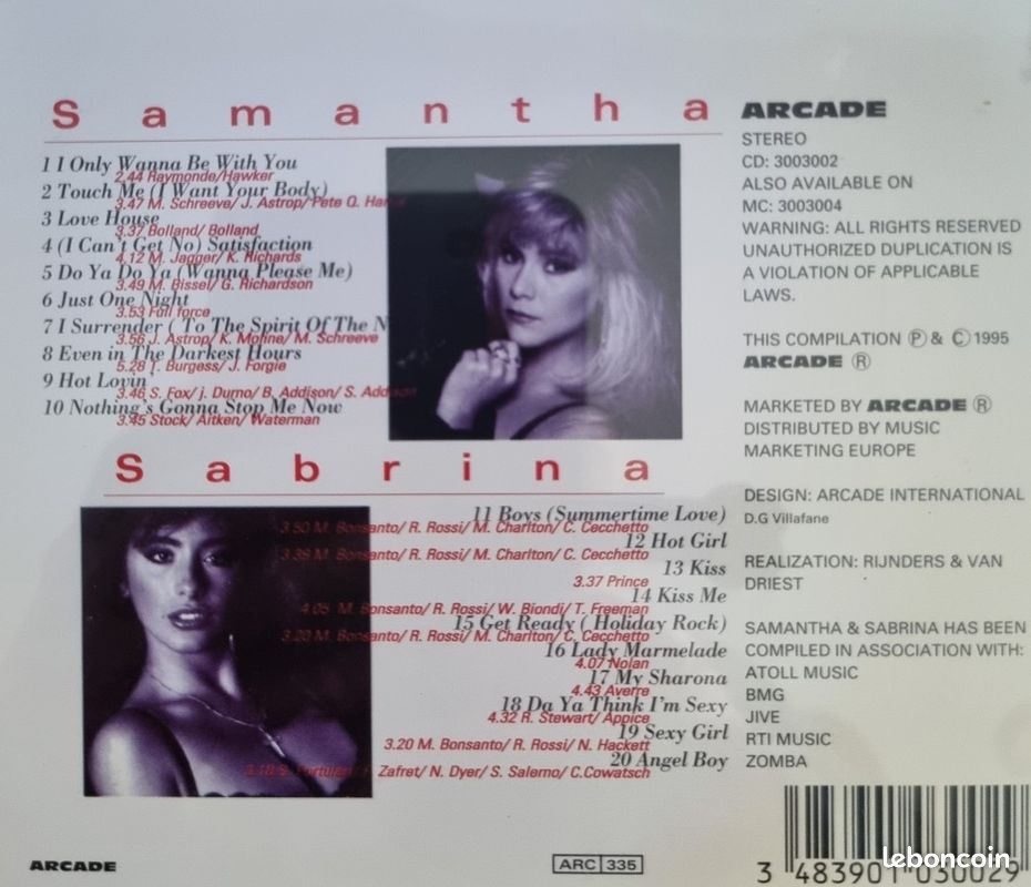 Samantha Fox & Sabrina - Samantha & Sabrina - (CD Album) - CD 