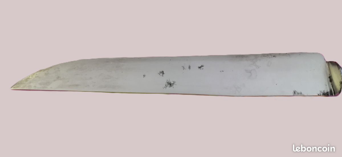 Set couverts pour couper la viande en métal argenté et acier forgé, style Napoléon III (image 6)