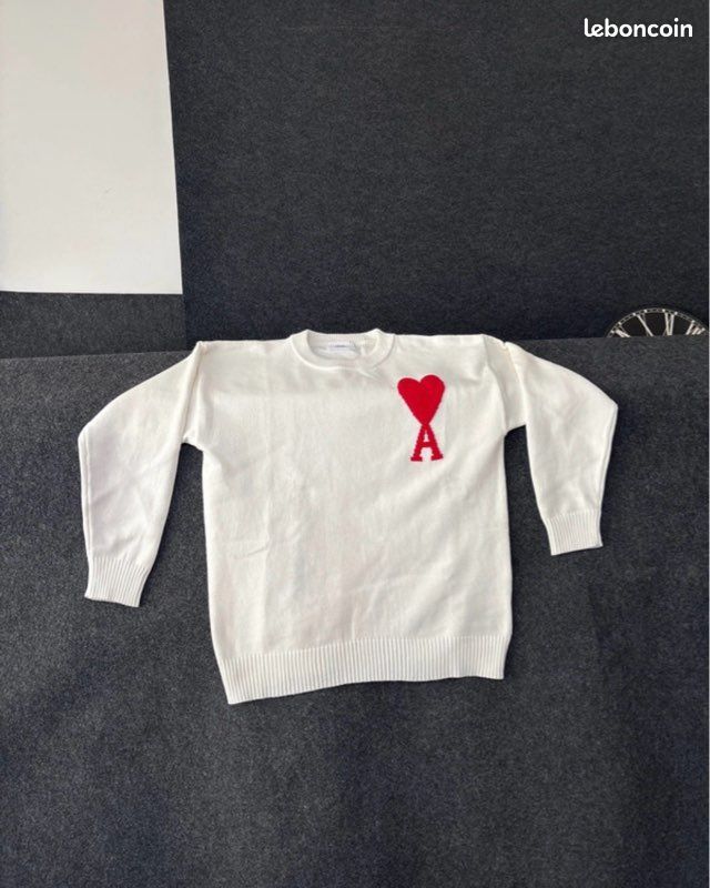 Pull Chemise Tail White Label Femme - Motif Cœur - 1/4 Zip - XL