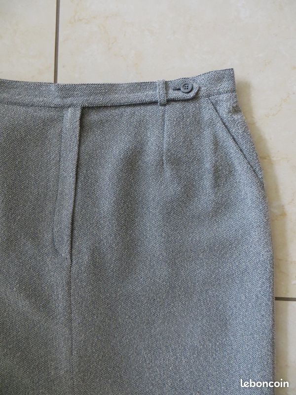Jupe Mi-longue Next Grise Taille 12 - Viscose élasthanne - Très Bon état Occasion