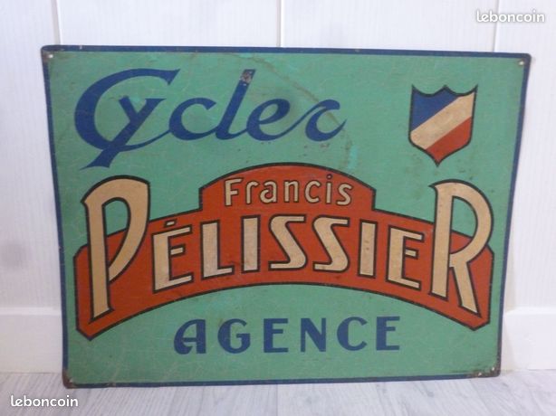 Plaque Publicitaire Vélo ERIOL - Alliage, France, Années 1900 - Cyclisme Vintage