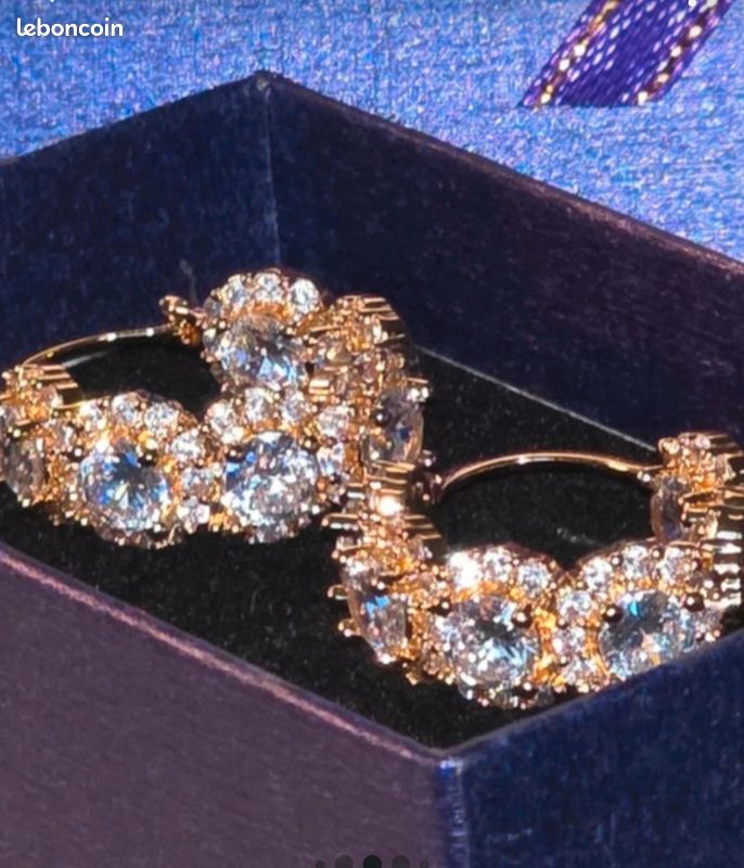 Boucles D'oreilles Créoles Zircone - Design Hip Hop Unisexe, Pierres Scintillantes, Pour Quotidien Et Cadeaux