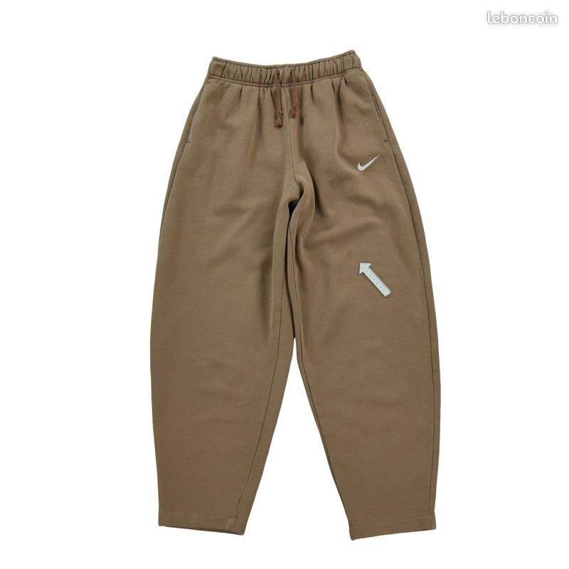 Nike Jogging High-Rise Curve Pants Femme Taille XS Marron #QWE1707