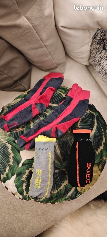 Lot Revendeur 10 Paires De Chaussettes Montantes Hiver Ski 43/45 Neuves