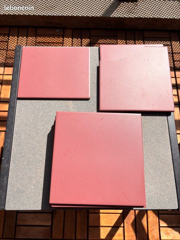 Carrelage carré rouge Bordeaux 20x20cm + chutes (image 3)