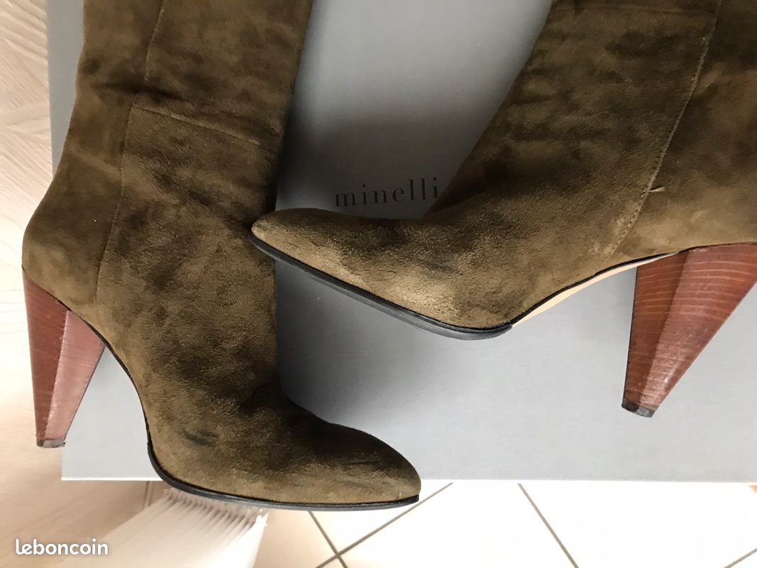 Bottes en cuir, femme, pointure 39 Chaussures