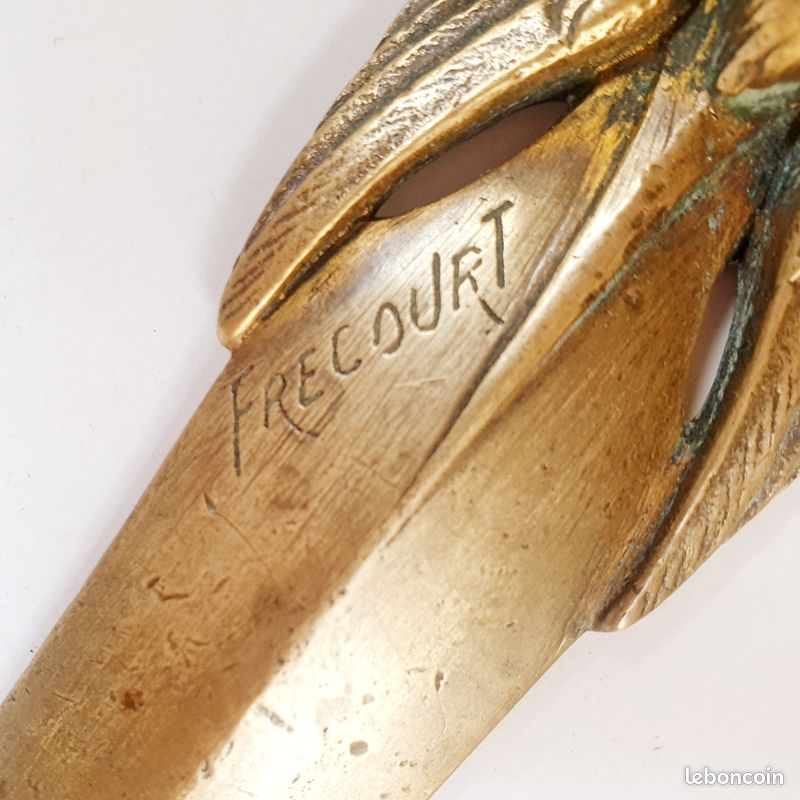 Grand Coupe-papier En Bronze Signé M.Bertin (1887-1960) - Style Empire, Décoratif, 27,3 Cm, 167g
