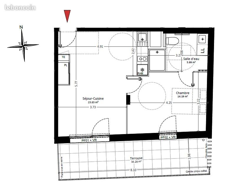Appartement 2 pièces 44 m² · à Clermont-Ferrand · 44 m² · 875 €/mois