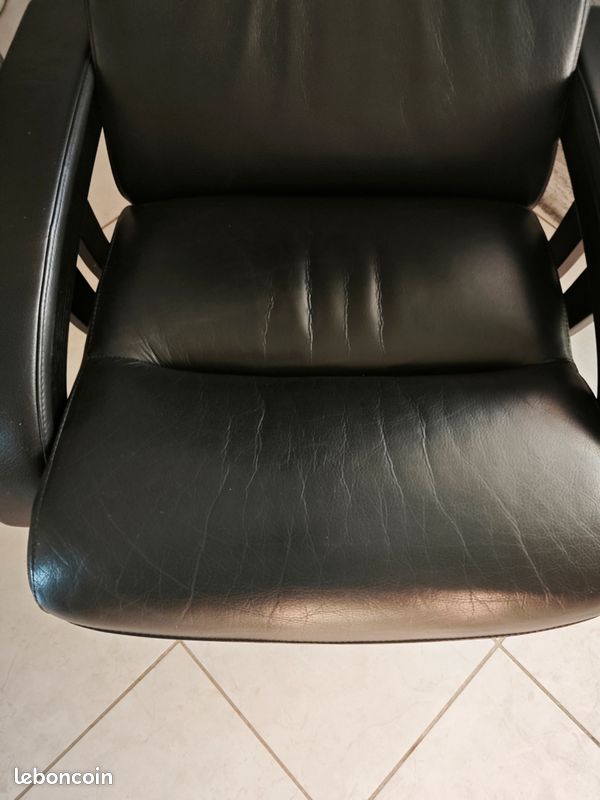 Fauteuil nelo swensden en cuir noir (image 3)