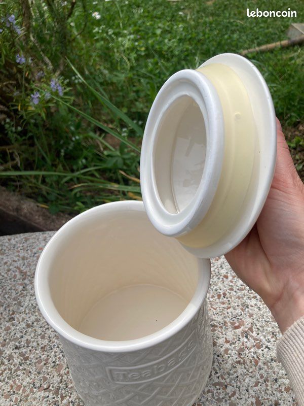 Pot à thé hermétique Villeroy & Boch – Vitroporcelaine crème écru – vintage (image 3)