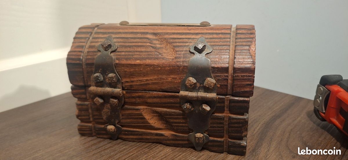 Youtang Coffre Au Trésor Vintage En Bois Avec Serrure & Clé – Mini Tirelire Décorative Pour Enfant – Idéal Anniversaire, Chasse Au Trésor, Cadeau