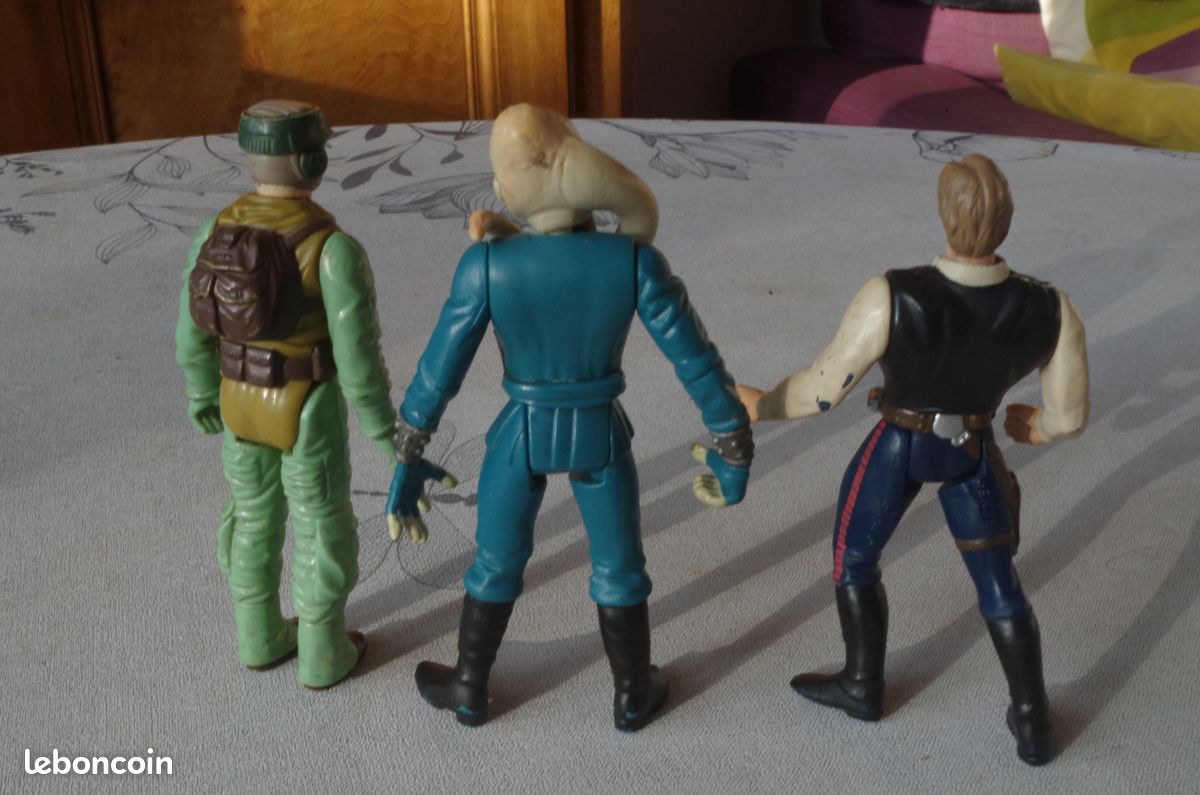 Lot 3 Figurines STAR WARS, Endor Rebel COMMANDO, Han SOLO, Bib FORTUNE. , (image 5)