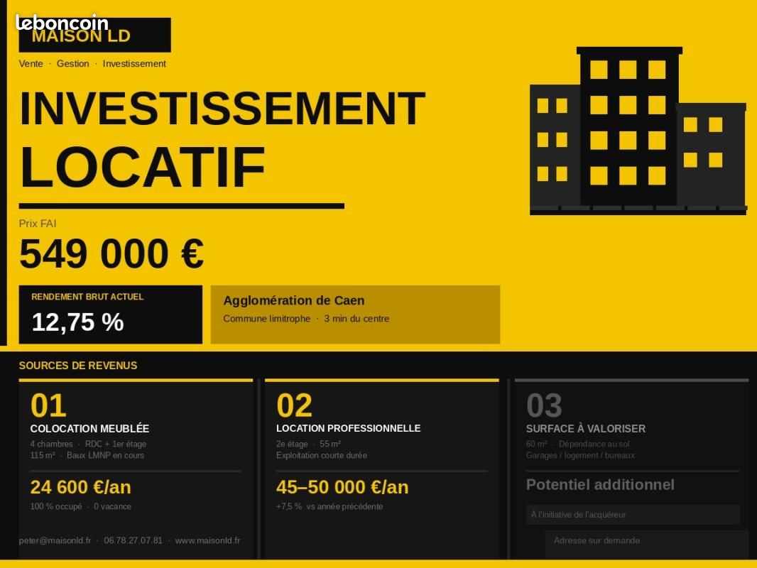 Local commercial 205 m² · à Caen · 205 m² · 549 000 €