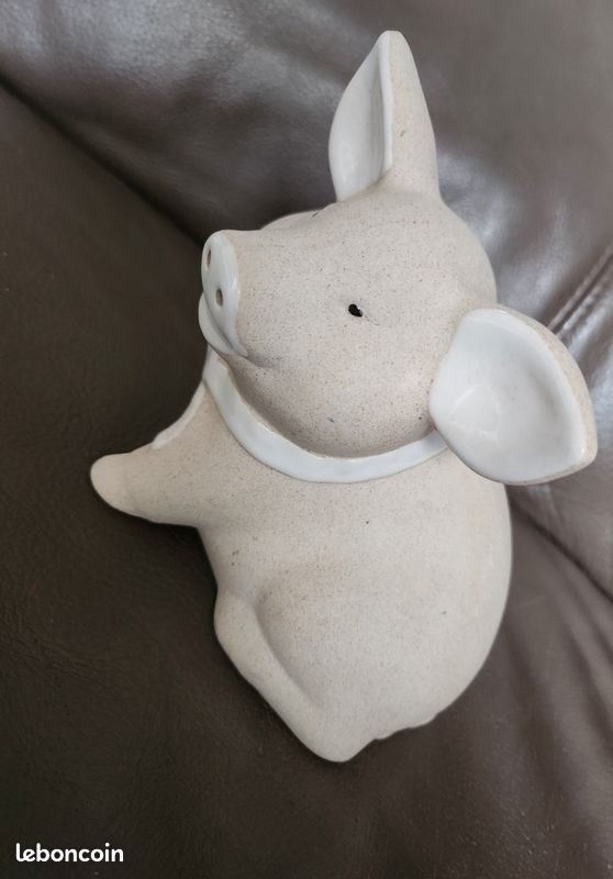 Figurine Cochon En Céramique 11 Cm - Déco Mignonne Pour La Maison