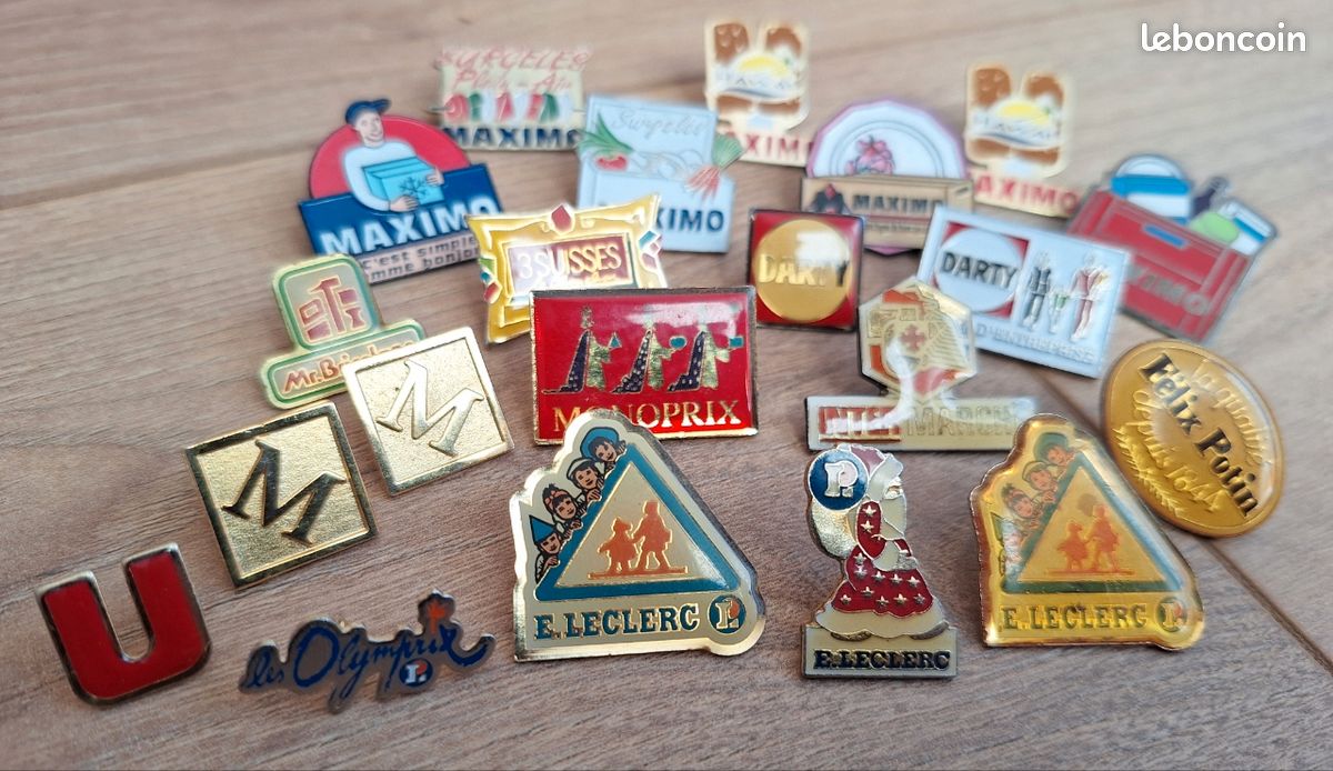 Lot de 21 pin's vintage années 80/90 - Marques et Enseignes Françaises (image 4)