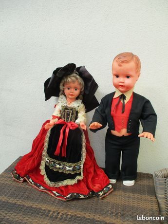 Ancienne Poupée de 1950 en celluloïd - 65 cm - gout Bella