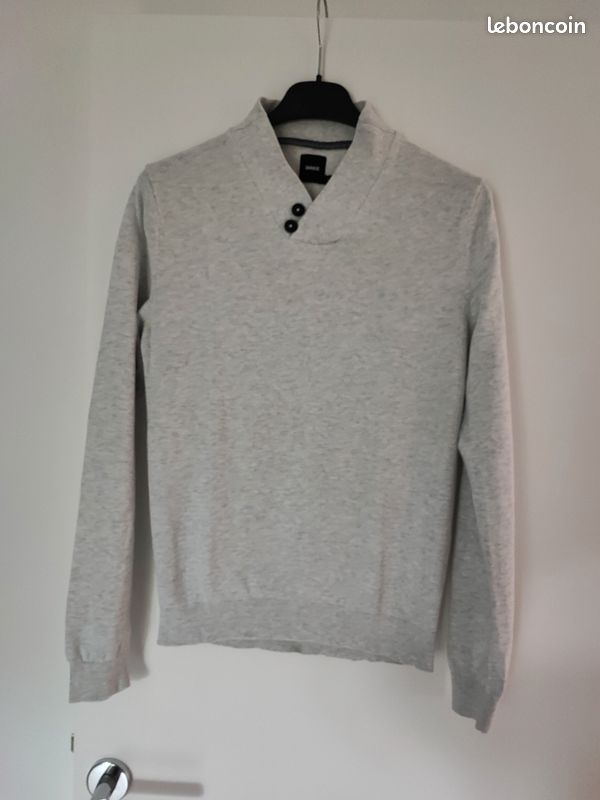 Pull gris clair Brice (image 1)