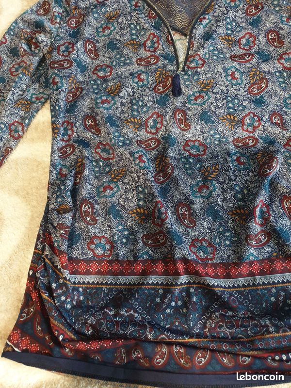 Tunique De Grossesse Futur Composé - Taille 36/38 - Viscose élastique - Blanche - Neuf éco-responsable