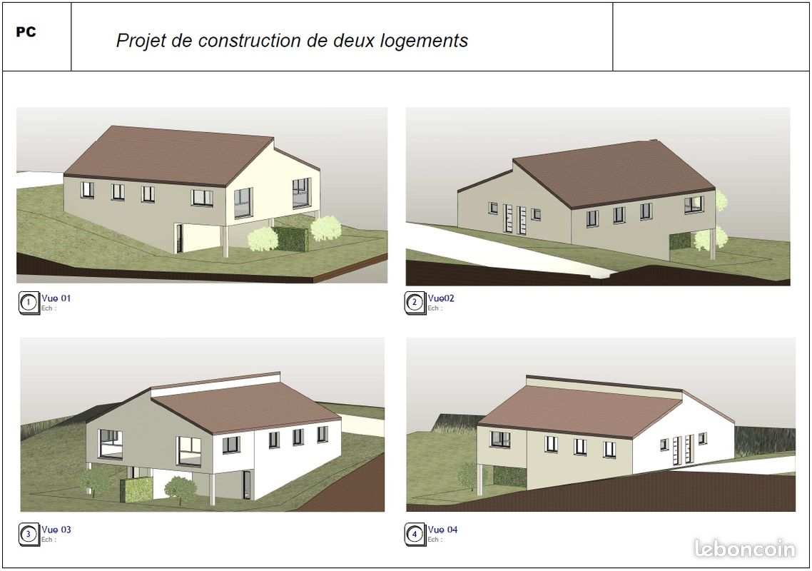 OPPORTUNITE RARE A SAISIR – Terrain à bâtir avec PC 2 maisons mitoyennes · à Hérimoncourt · 30 000 €