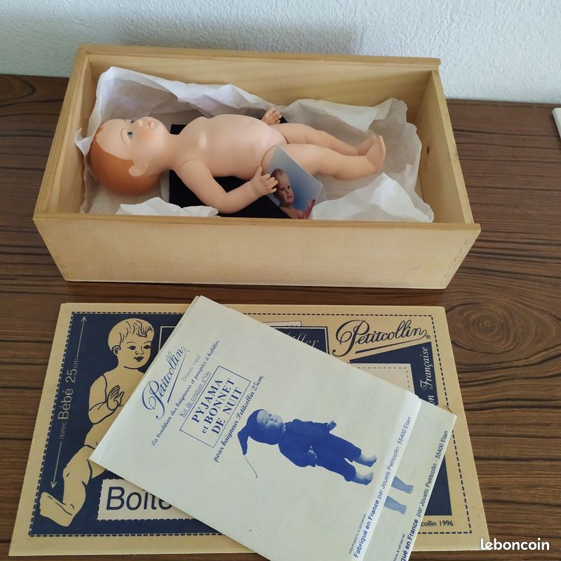 Beau Baigneur Petitcollin En Celluloid 27 Cm - Dans Sa Boîte D'origine