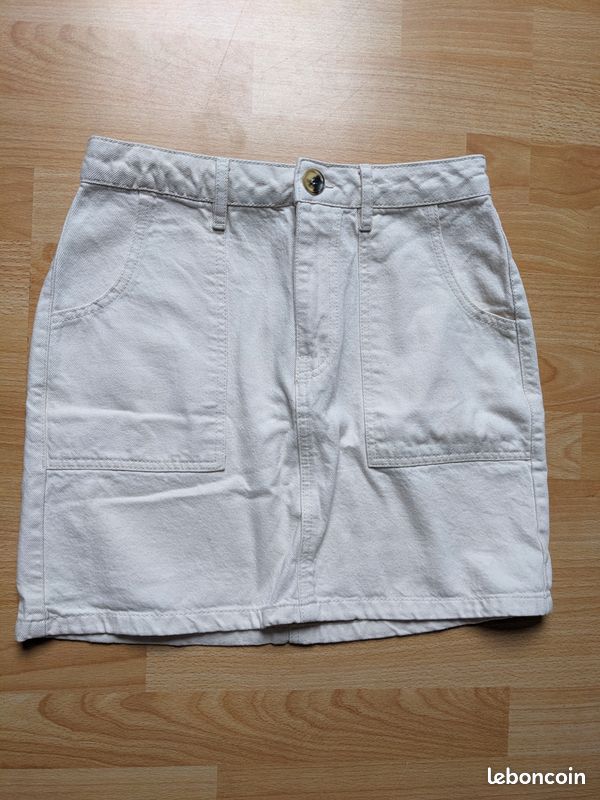 Vêtements Friperie Once Again Jupe Courte Jupe Blanche Camaieu
