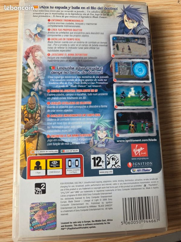 boite de jeu psp ea sports fight night round 3 avec notice sans cd