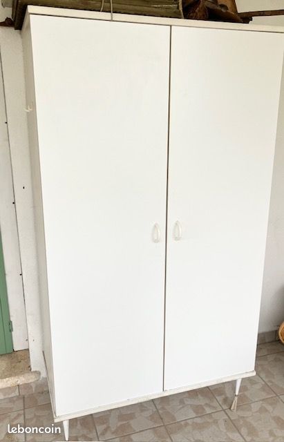Armoire blanche 2 portes hauteur réglable (image 2)