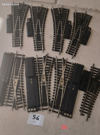 Lot De 2 Aiguillages Hornby 710 & 711 + Croisement - Train HO Hornby Meccano