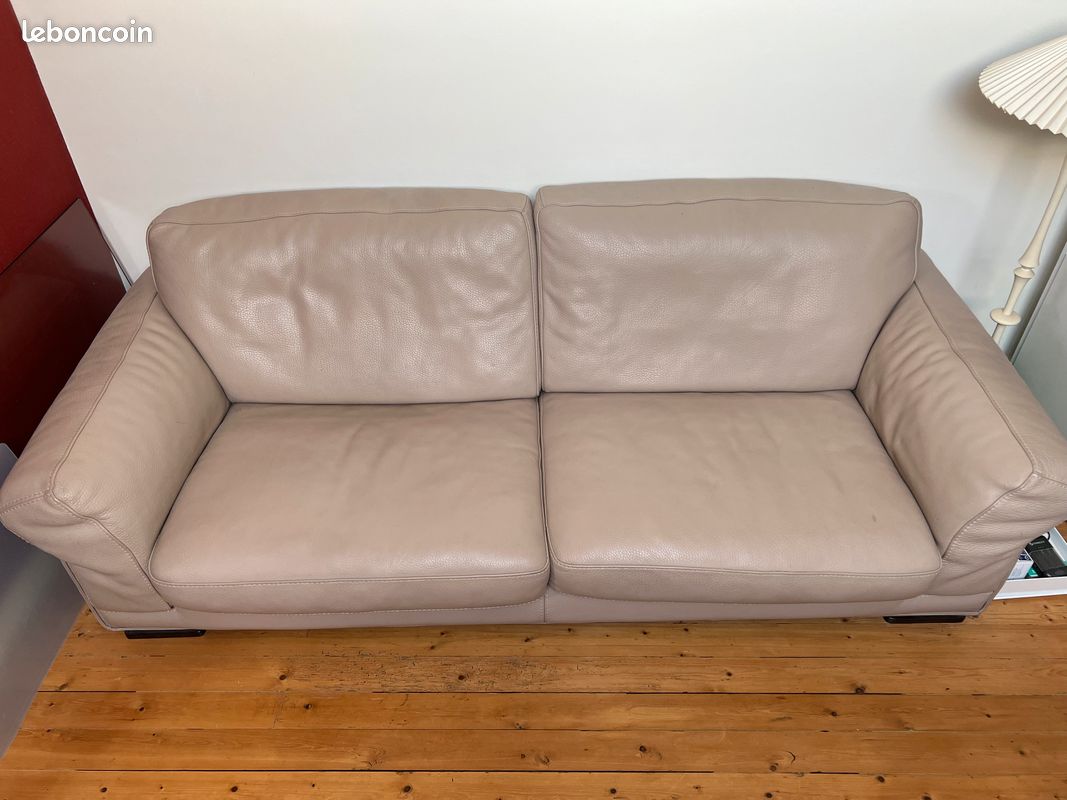 Canape en cuir Roche Bobois (image 2)