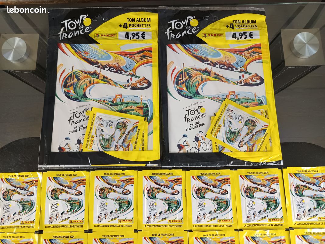 Lot 2 Albums + 36 Pochettes de Stickers Panini Cyclisme Tour de France 2024 - Lot n°2 (image 2)