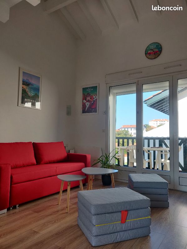 Location 4 personnes Bidart centre avec piscine, plage et centre accessible à pied (image 4)