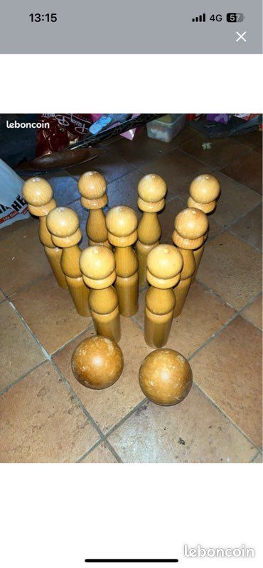 AF471 JEU DE LA QUILLE ANCIEN SOCIETE 2 JOUEURS PLATEAU BON ETAT | eBay