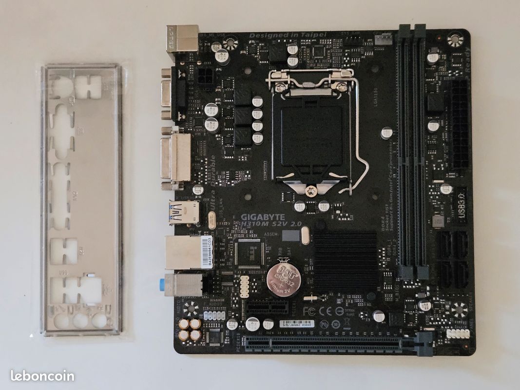 GIGABYTE H310M-S2V - Carte Mère Intel Socket LGA1151, Format Micro-ATX, Noir - Compatible Processeurs 8e Génération