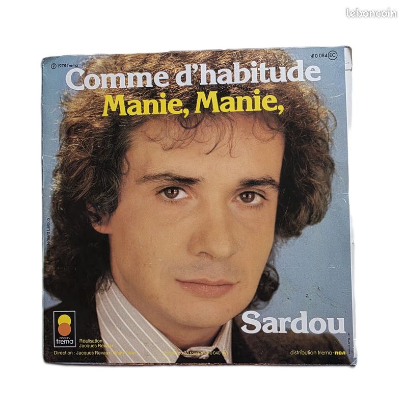 Michel Sardou Comme D’habitude/Manie, Manie Sortie 1978 Très bon état (image 4)
