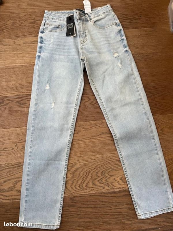 Jeans Blanc IKKS Neuf Avec étiquettes - Taille 34 - Jean Clair Tendance - Prêt à Porter