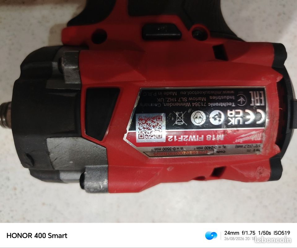 Clé choc Milwaukee M18 (image 2)