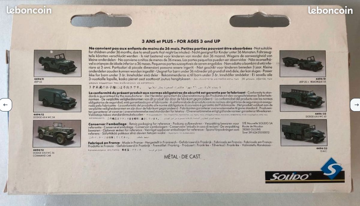 Solido – Véhicules Militaires – Édition Limitée 50ème Anniversaire De La Libération
