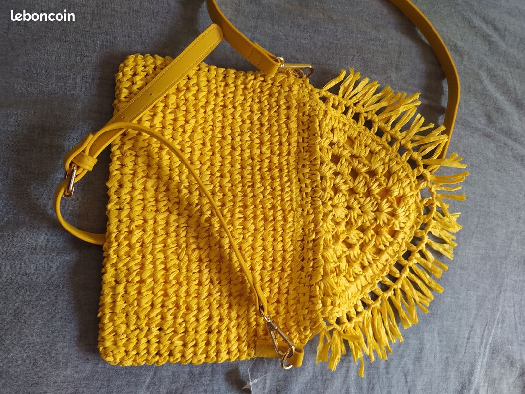 Sac rafia jaune (image 5)