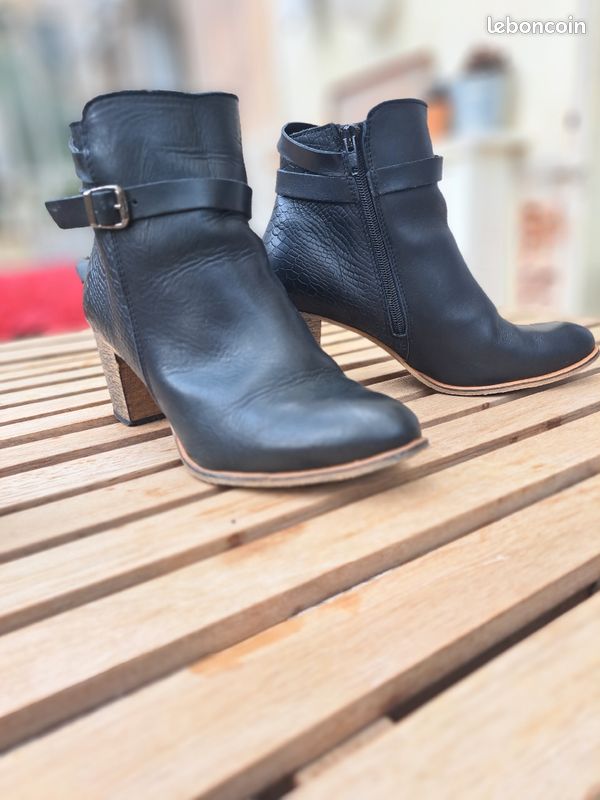 Bottines noires T38 (image 2)