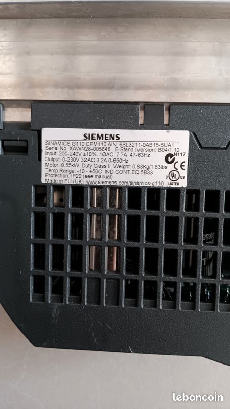 Variateur Siemens sinamics G 110 (image 2)
