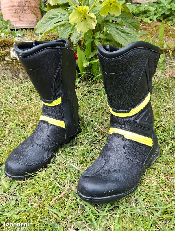 Bottes moto Gore-Tex Dainese Fulcrum T. 42 - Jaune Fluo, Noir - (image 1)