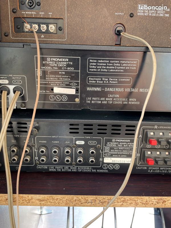 Chaîne stéréo cassette Tuner Tape Deck SA-510 Pioneer (image 8)