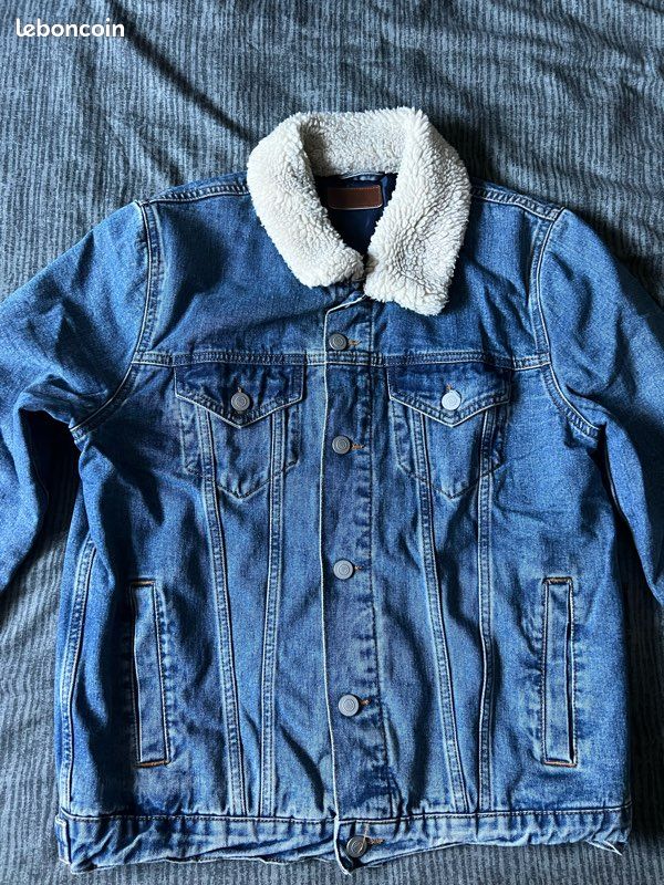 Veste Sherpa Blouson Jean FourrÃ© Homme Sherpa Blousons Jeans