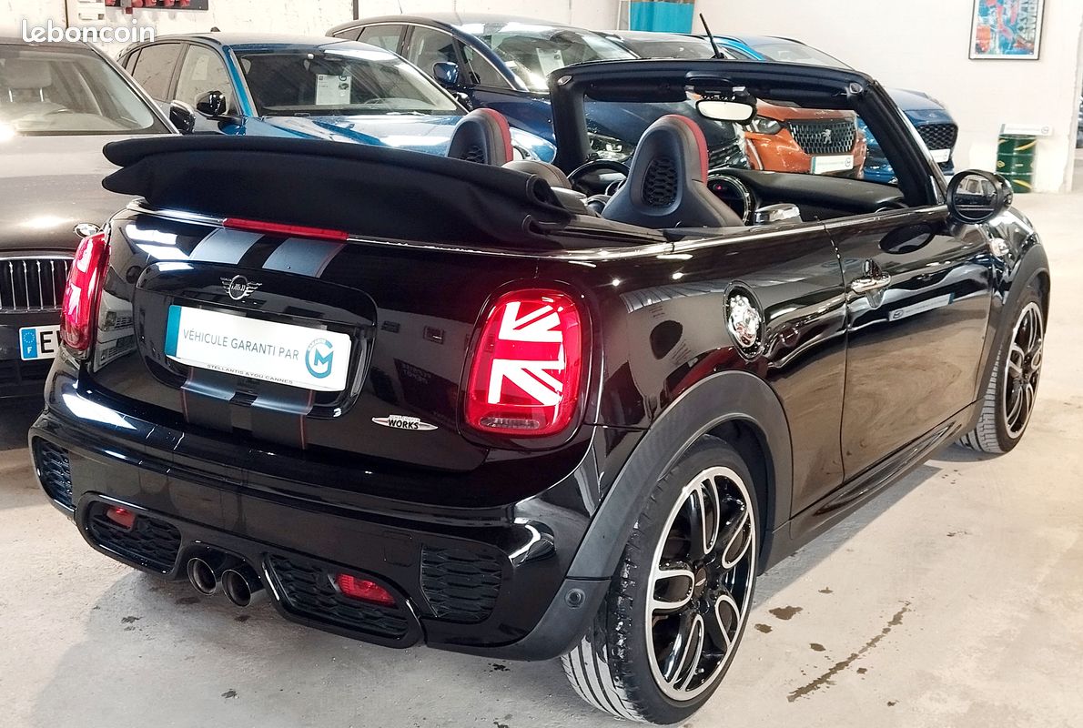 Mini cooper cabriolet (3) john cooper works 231cv finition pro bva8 etat exceptionnel entretien a jour garantie 6 mois (image 4)